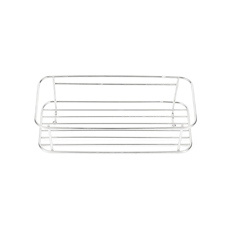 Support de douche adhésif en acier inoxydable avec crochets