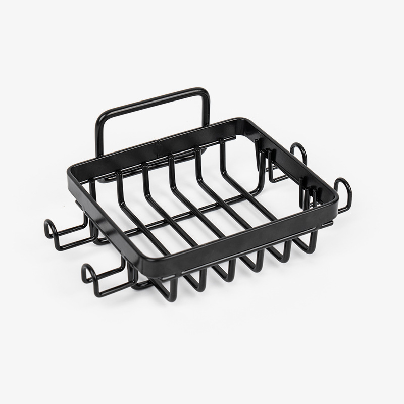 Porte-savon en barre d'acier inoxydable noir pour douche