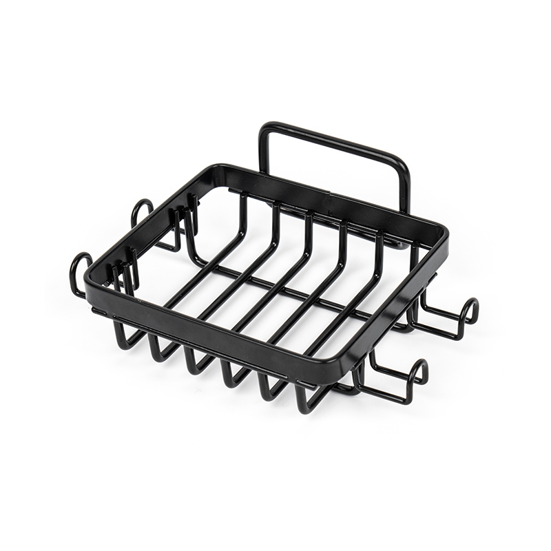 Porte-savon en barre d'acier inoxydable noir pour douche