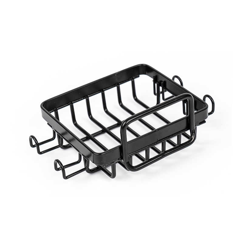 Porte-savon en barre d'acier inoxydable noir pour douche