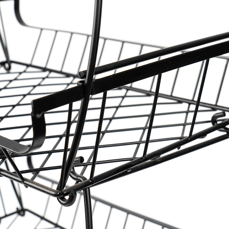 Panier à fruits et légumes empilable à 4 niveaux avec roulettes