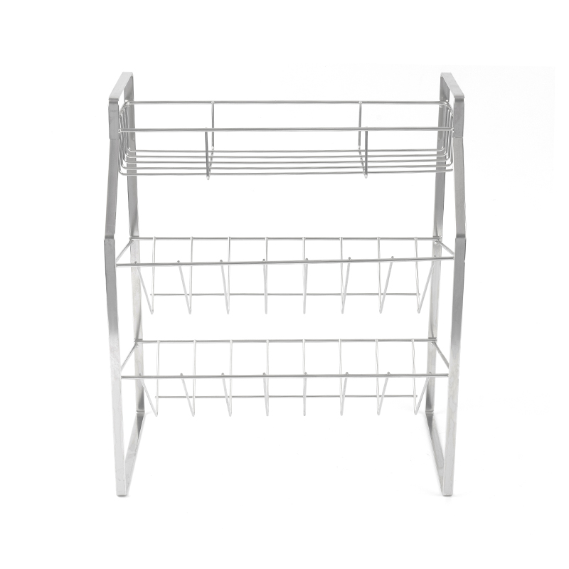 Étagère à épices noire à 3 niveaux avec support mural pour cuisine