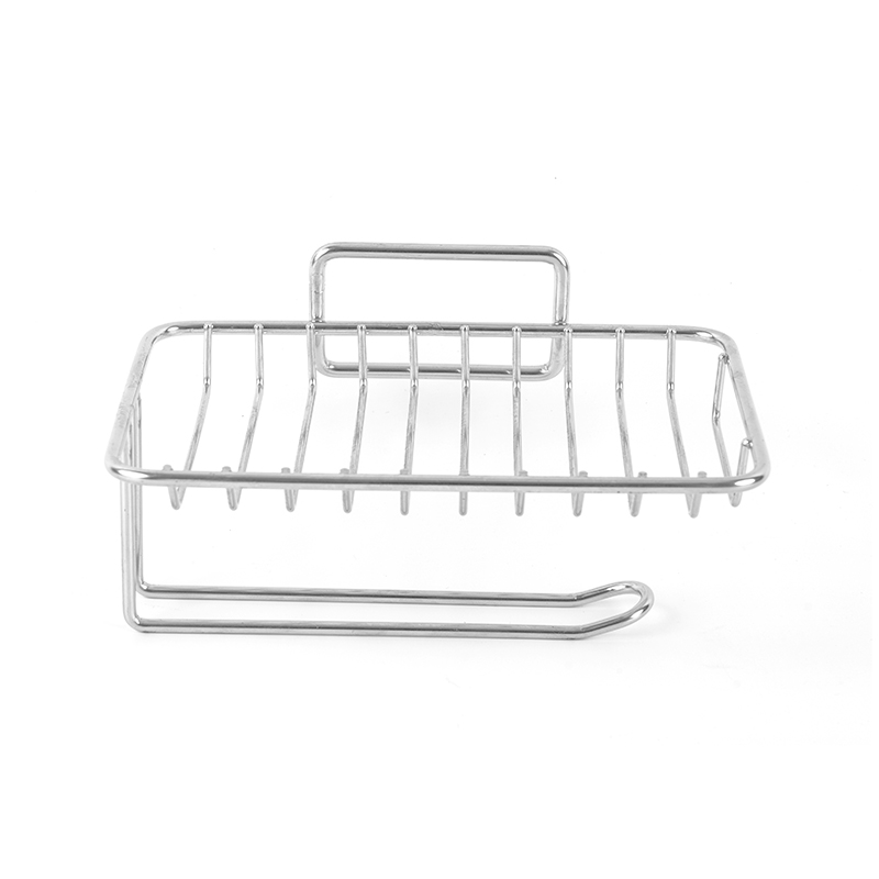 Porte-savon en céramique avec auto-drainage et support en acier inoxydable