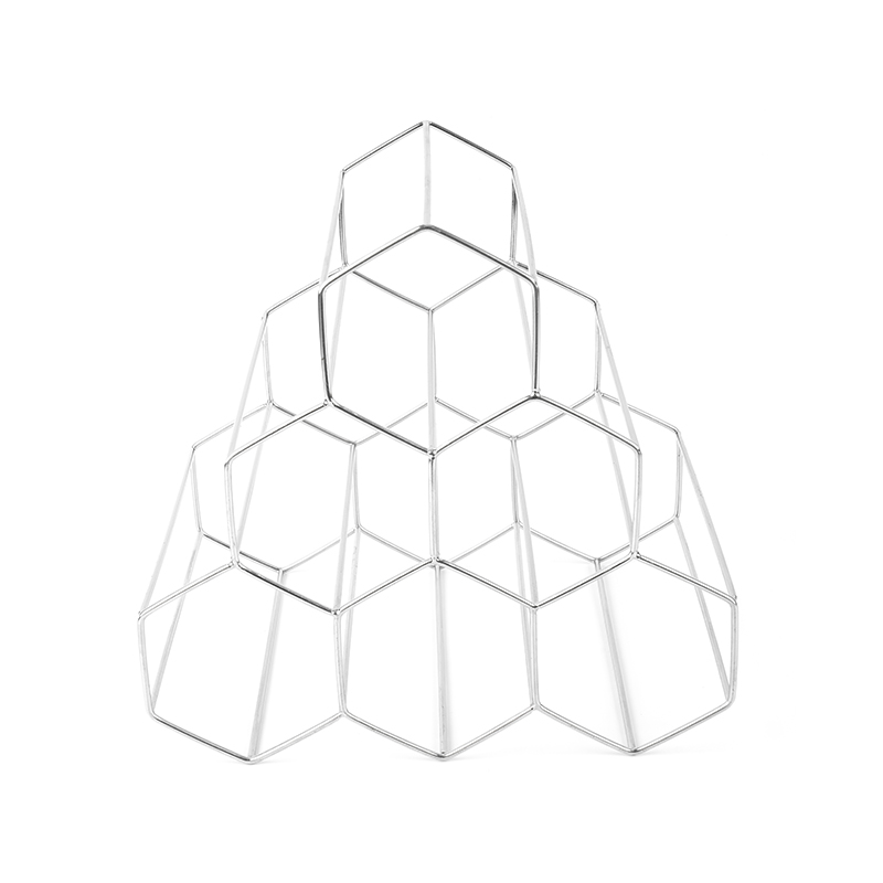 Support à bouteilles de vin autoportant à 3 niveaux pour comptoir