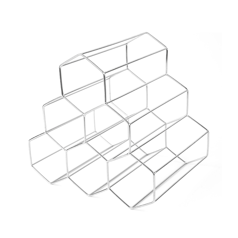 Support à bouteilles de vin autoportant à 3 niveaux pour comptoir