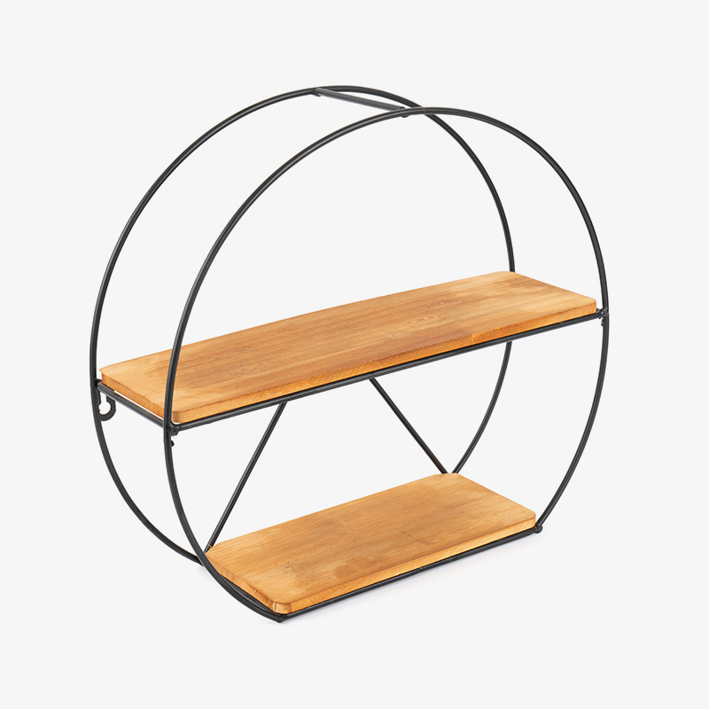 Etagère murale dorée et panier de rangement suspendu pour cuisine