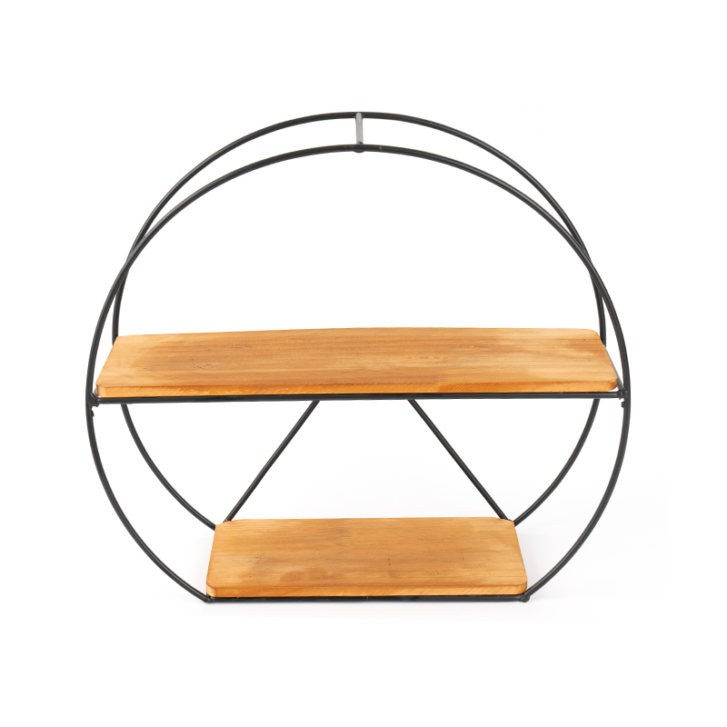 Etagère murale dorée et panier de rangement suspendu pour cuisine